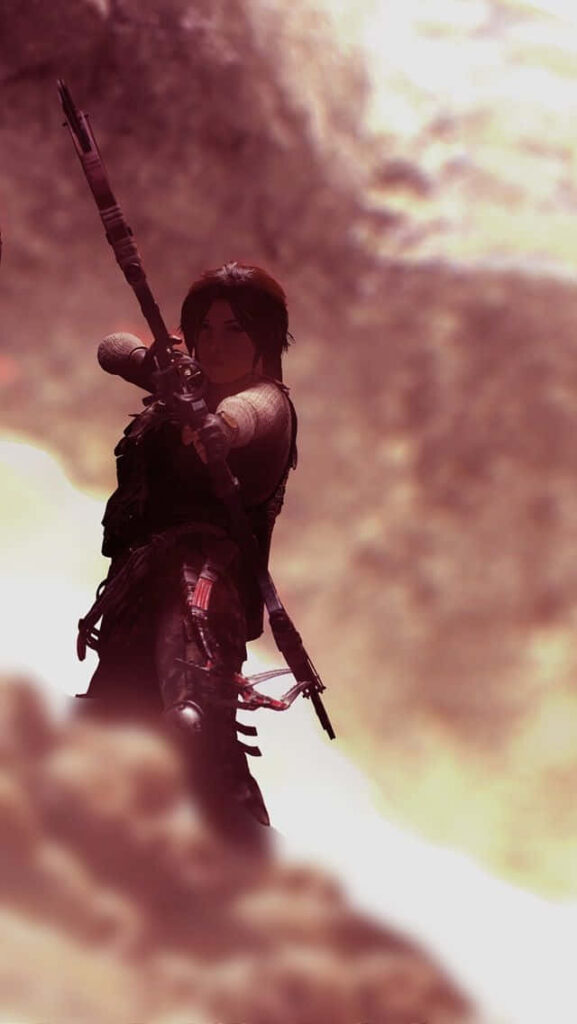 Lara Croft in Ready-for-Adventure Stance | Rise of the Tomb Raider Wallpaper