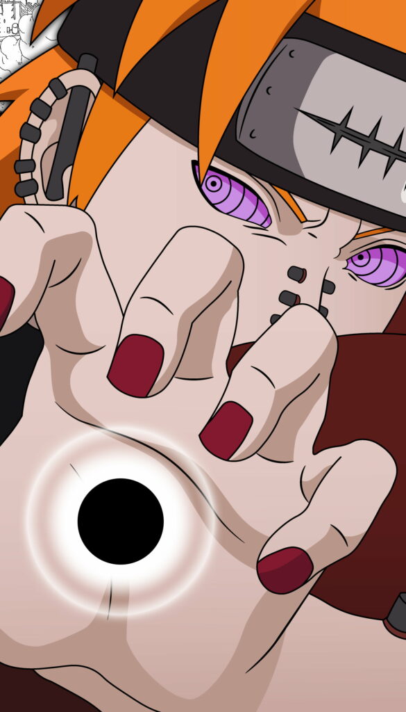 The Sorrowful Shadows: Naruto's Ninja Trio Unleashing the Pains of Their Past in Captivating Manga Art Wallpaper