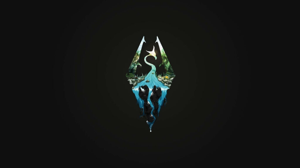 River's Fury: Wyvern Gaming Logo Wallpaper