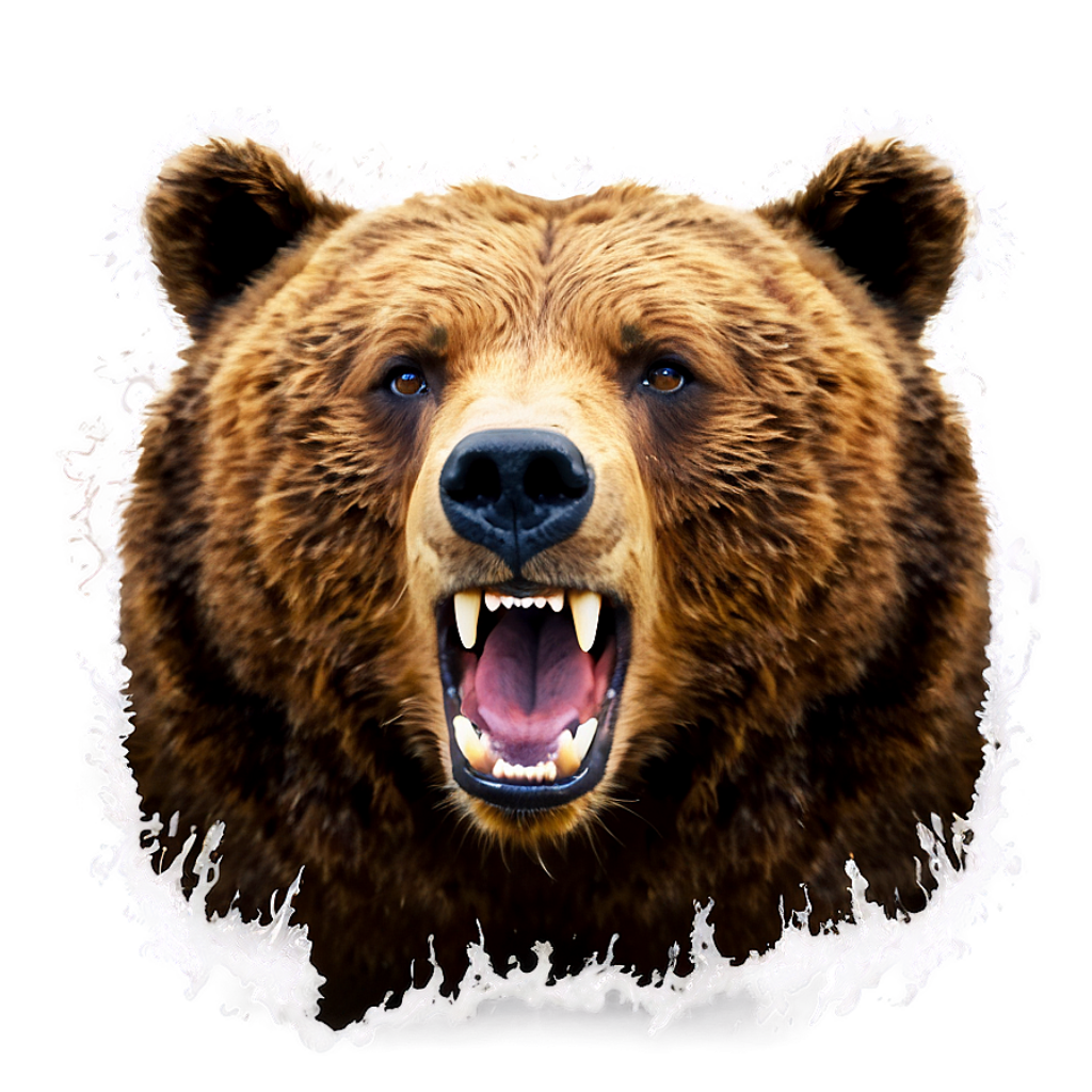 Roaring Bear Wallpaper: Bold, Striking Background with Ethereal Edge