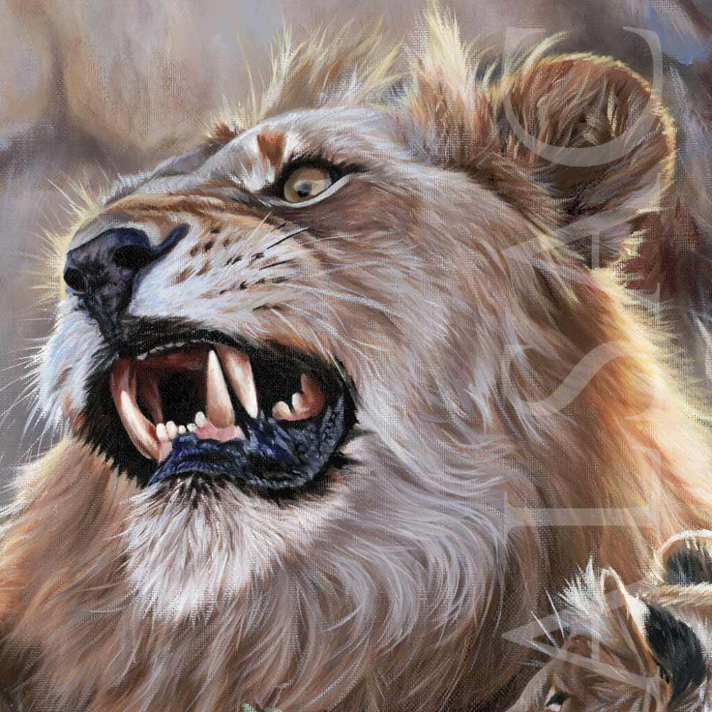 Stunning Roaring Lion Wallpaper: Majestic Wildlife Decor