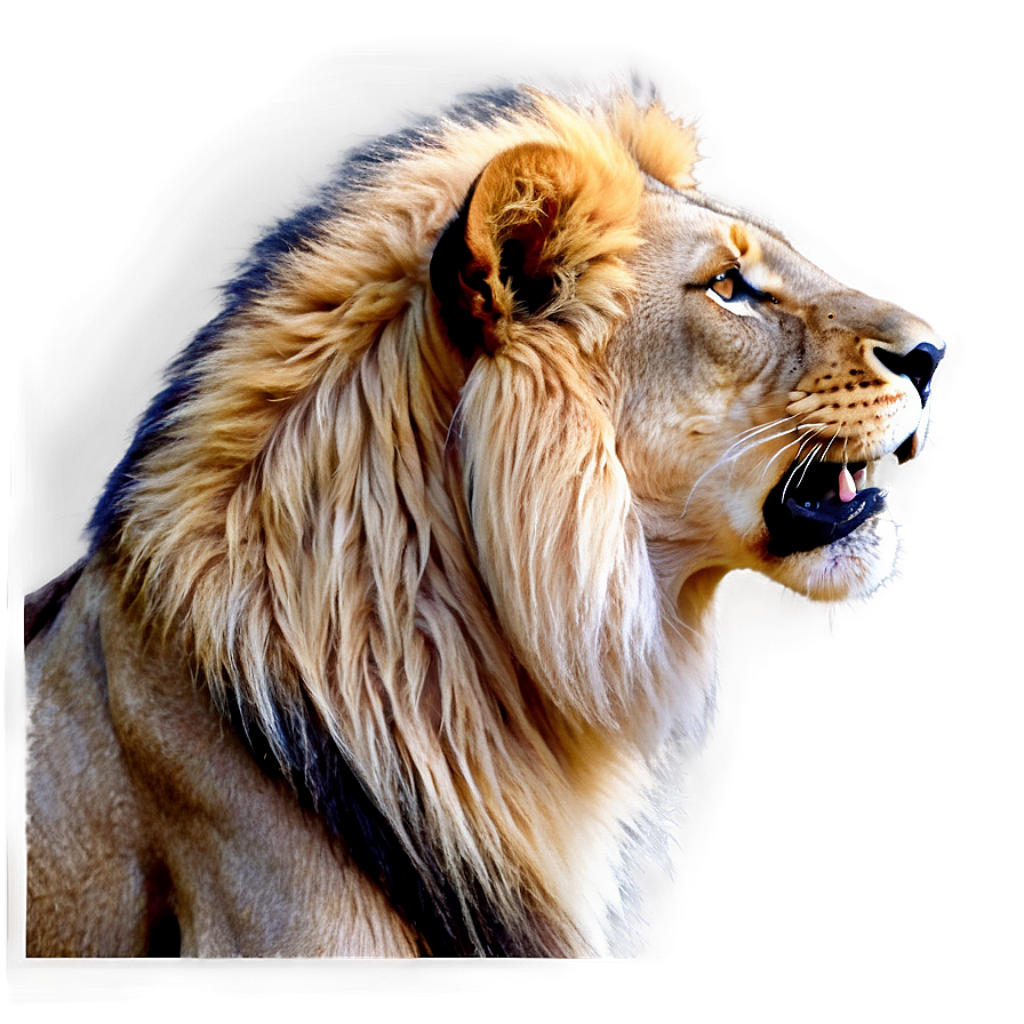 Majestic Roaring Lion Wallpaper: Strength & Beauty in Profile