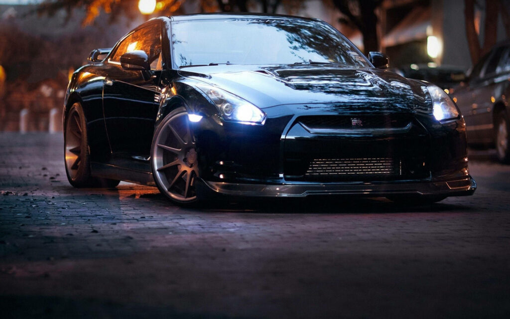 Cruising in Style: 4K JDM Wallpaper featuring a Nissan GT-R on the Road