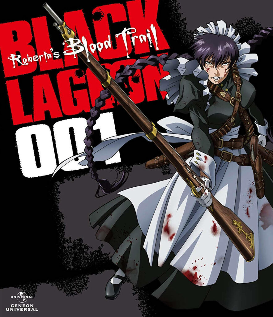 Roberta's Blood Trail Wallpaper: Intense Anime Action Background