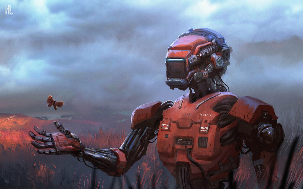 Wishful Robo: Immortalized in 4K Digital Art Wallpaper