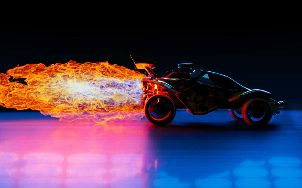Rocket League: High-Octane Automotive Soccer Thrills Wallpaper