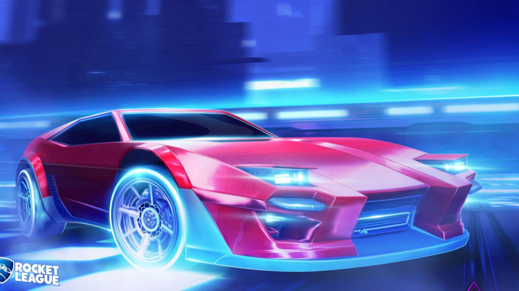 Rocket League Desktop: A Colorful Battle of Cars, Balls, and Rivalries Wallpaper