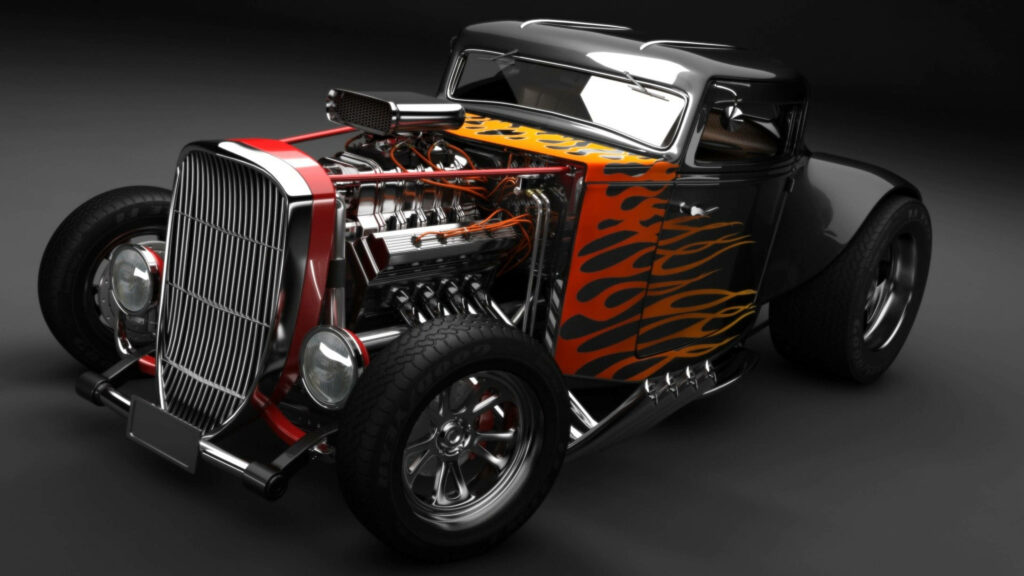 Inferno on Wheels: Rocket League's Fiery Fury Wallpaper