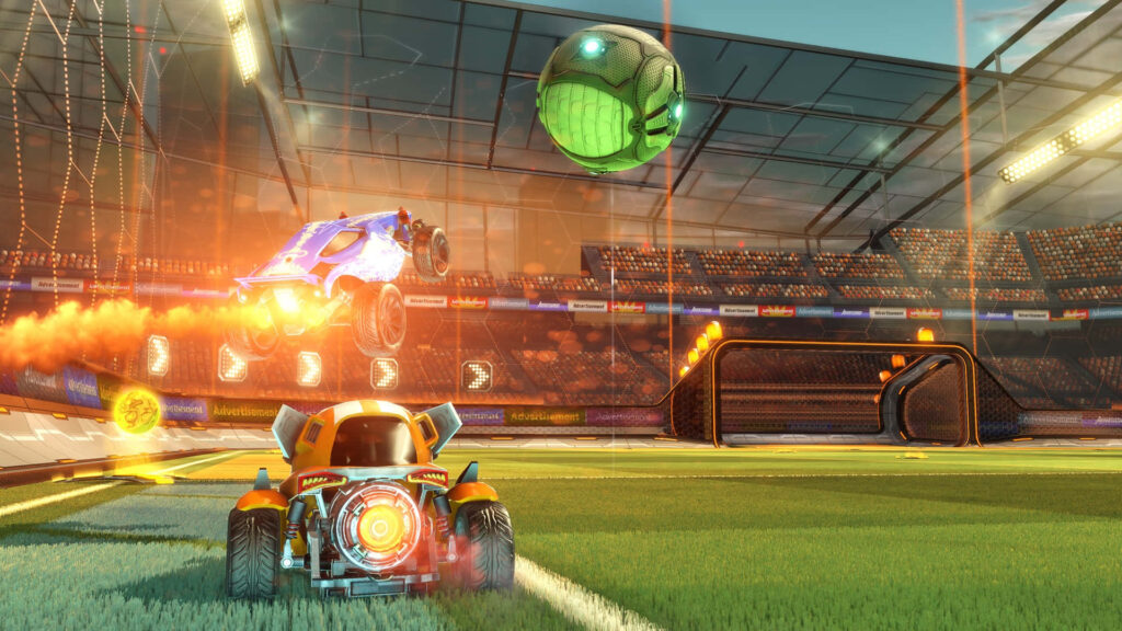 Rocket League: Unleash Thrilling Gameplay in a High-Octane Arena Race Wallpaper