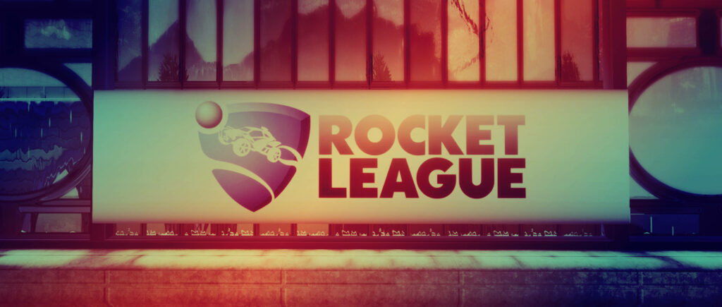 Rocketing to Success: Sleek Wallpaper with the Eminent Rocket League Logo on White Background