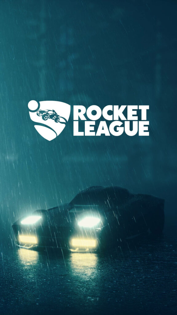 Rainy Night Adrenaline: Rocket League's Breakout Car Sparks Excitement in iPhone Wallpaper