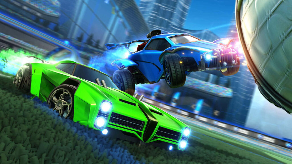 Rocket League HD: Conquer the Finish Line in Online Action! Wallpaper