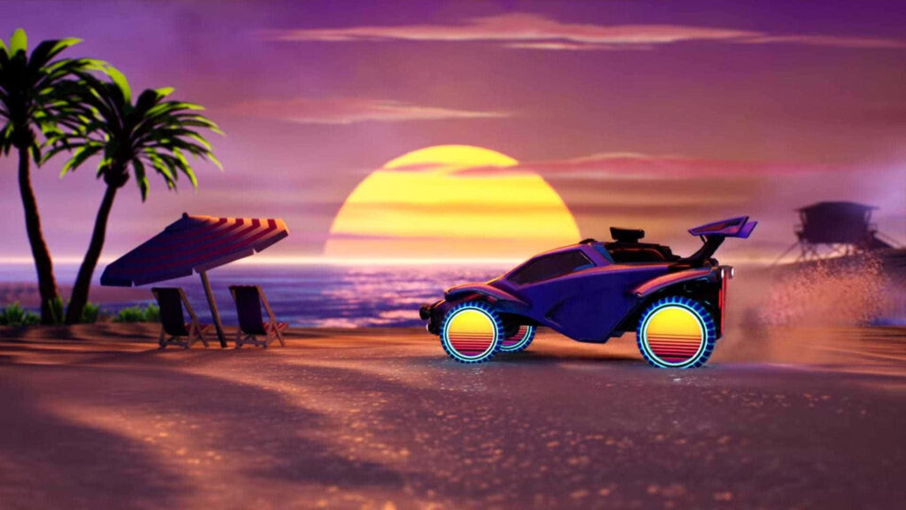 Unleash Your Speed and Style in the Rocket League Arena - A Thrilling Aerial Battle of Rocket-Powered Battle Cars! Wallpaper