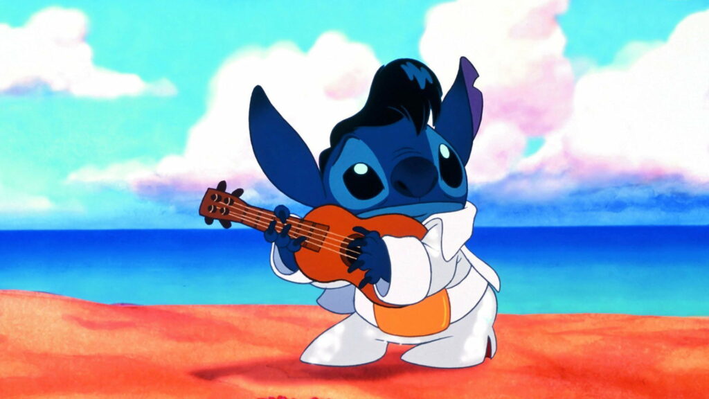 Musical Masterpiece: Stitch Strums His Guitar in HD Wallpaper