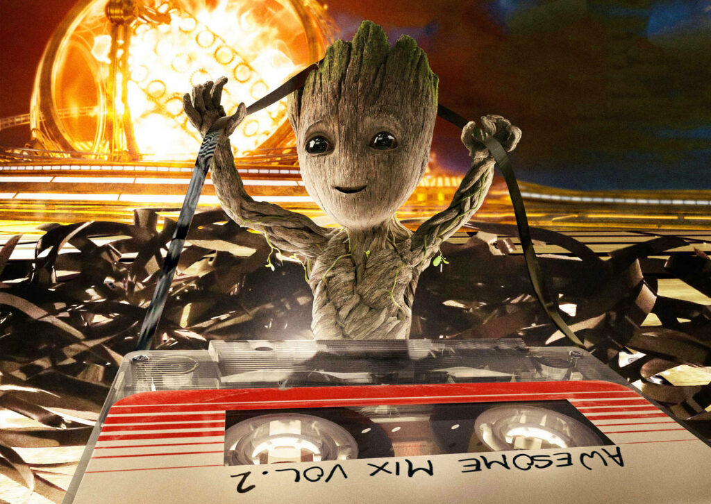 Mixing it up with Groot: An Awesome Wallpaper Tribute to Guardians Vol. 2