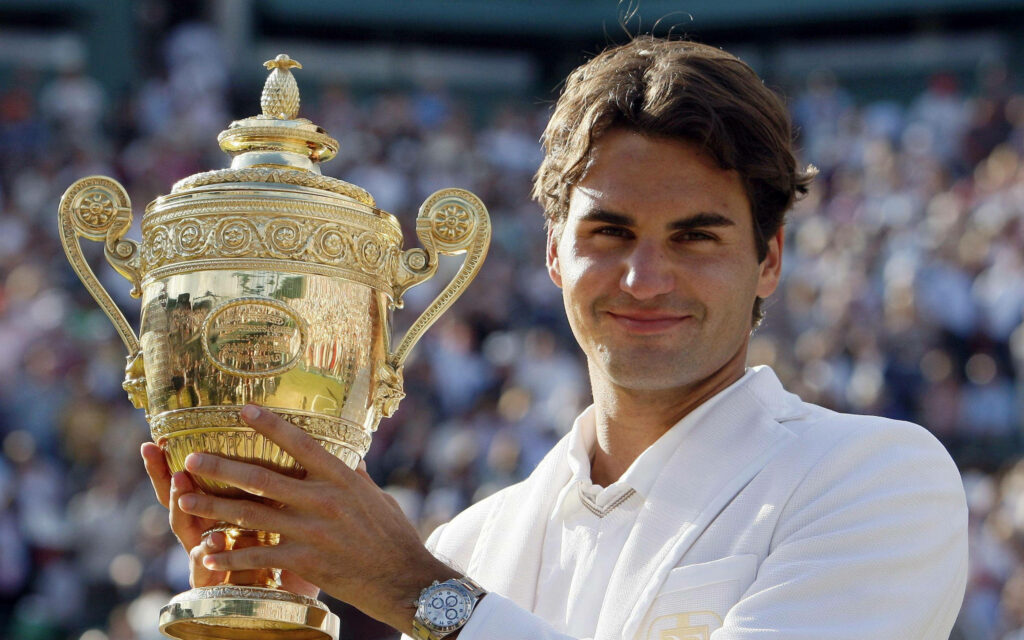 Roger Federer 2007 Wimbledon Victory: Iconic Tennis Wallpaper