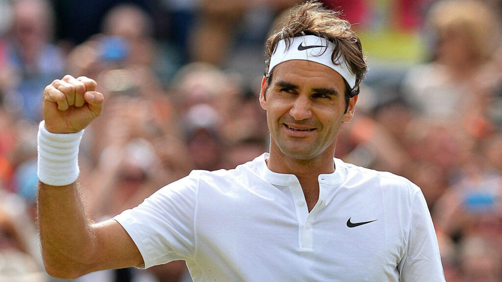Roger Federer 2015 Wimbledon Wallpaper: Iconic Triumph in White Attire