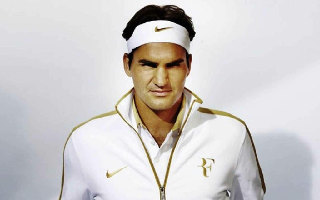 Roger Federer Nike Wallpaper: Stylish RF Logo Design Background