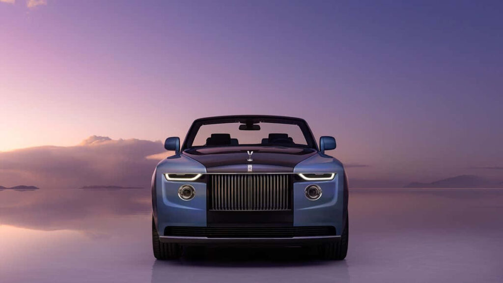Rolls Royce Phantom front view sunset luxury car iconic grille high definition wallpaper background