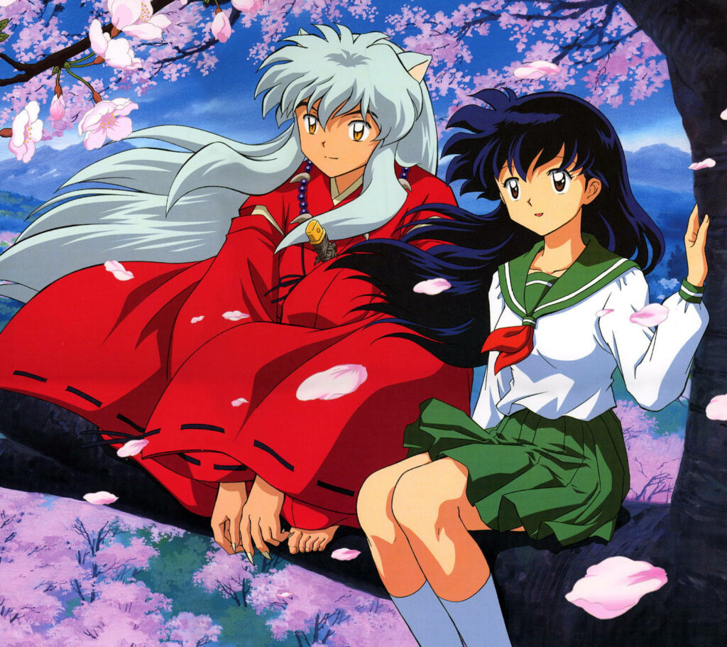 Soulful Passion: An Enchanting Anime Love Story Depicted in a Captivating Wallpaper