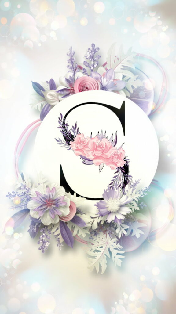 Floral Monogram Love: A Romantic Spring S Letter with Roses, an HD Phone Wallpaper Background