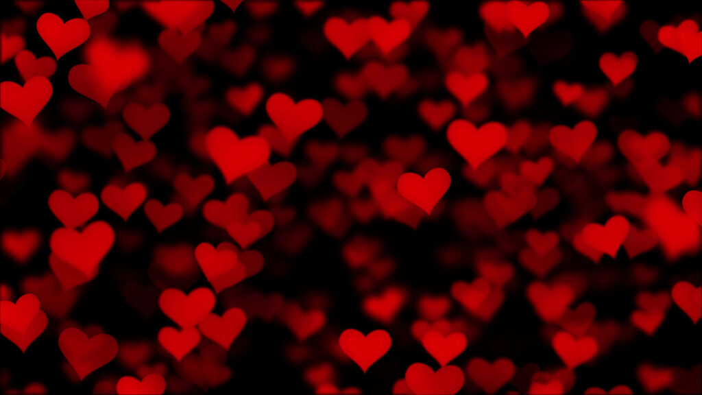 Vibrant Red Hearts Wallpaper: Enchanting and Romantic Background