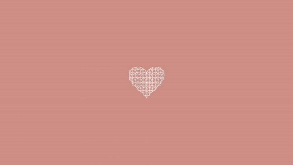 Delicate Heart Minimalist Wallpaper: Soft Pink Romantic Background