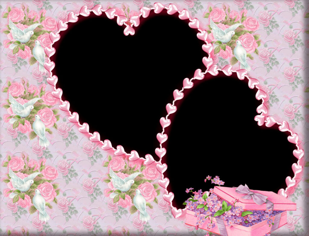 Romantic Pink Heart Wallpaper for Dreamy Wedding Albums