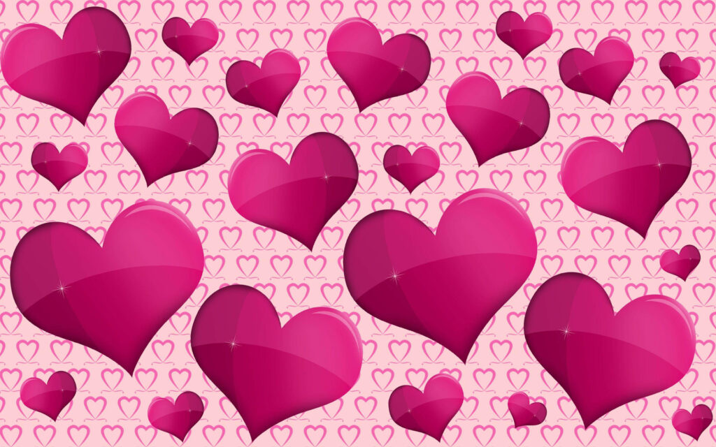 Romantic Pink Heart Wallpaper Background for Love and Connection