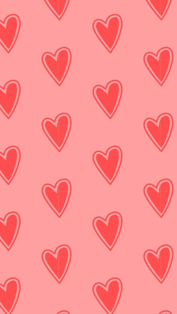 Charming Pink Heart Wallpaper Background for a Romantic Aesthetic