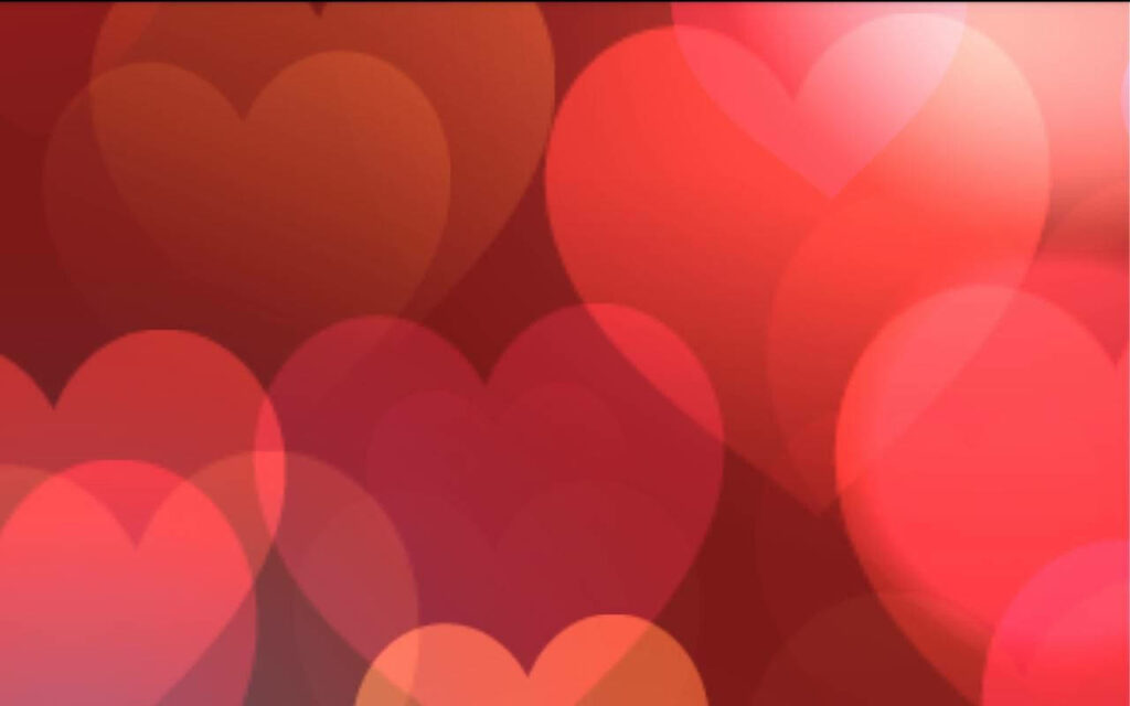 Romantic Red Hearts Wallpaper: Dreamy Gradient Background