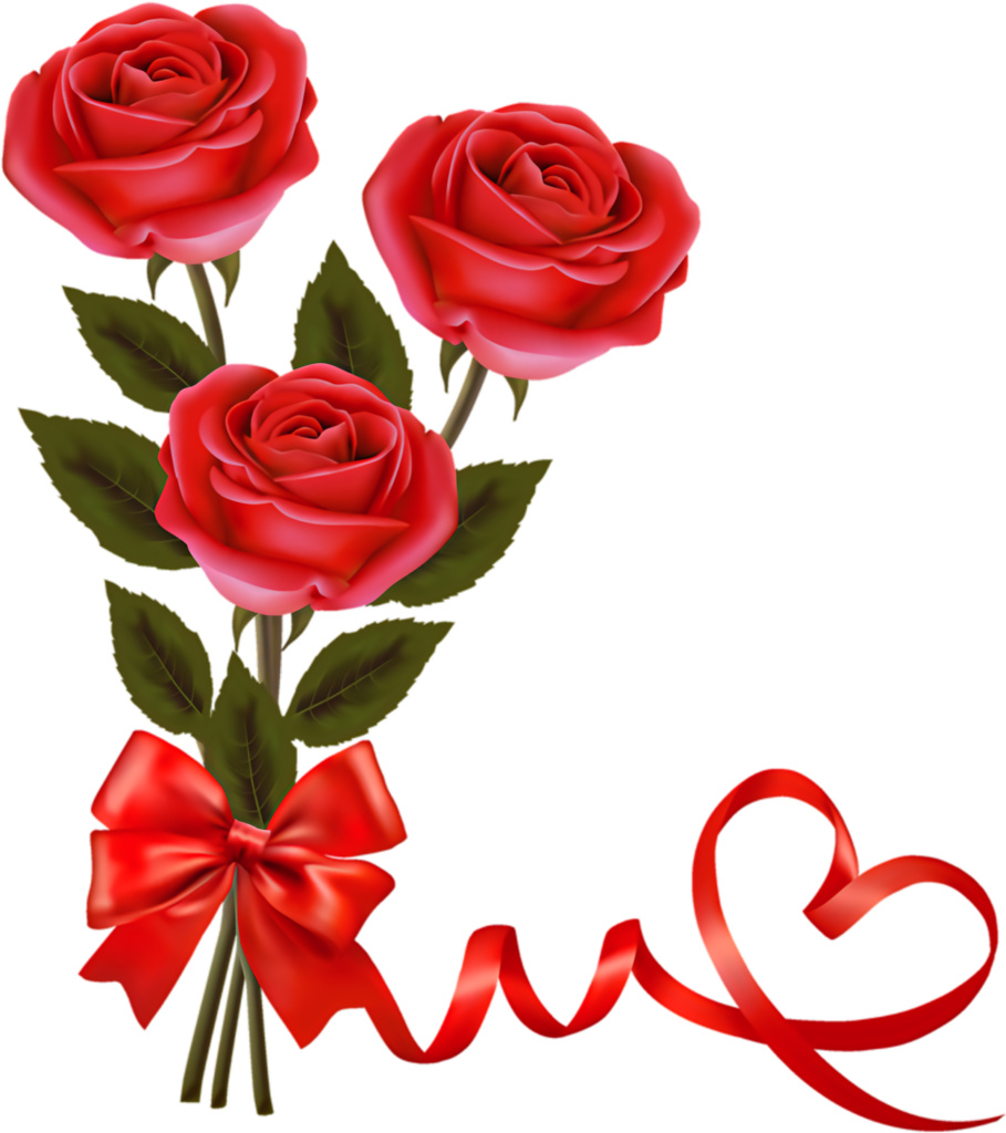 Romantic Red Rose Bouquet Wallpaper - Elegant Heart Design
