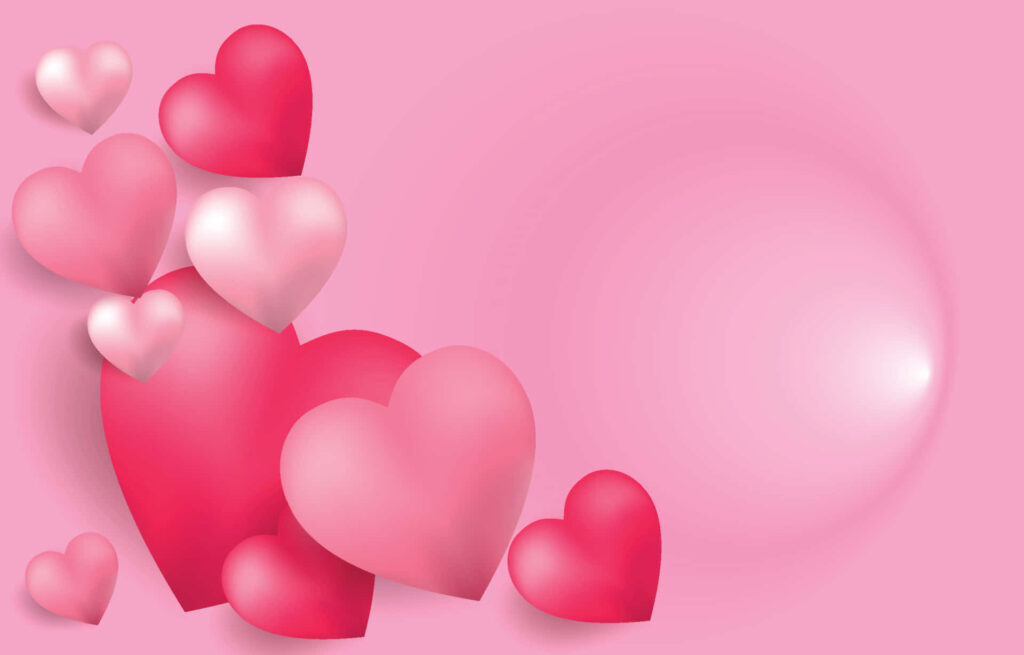 Romantic Valentine's Day Wallpaper: Pink & Red Heart Background