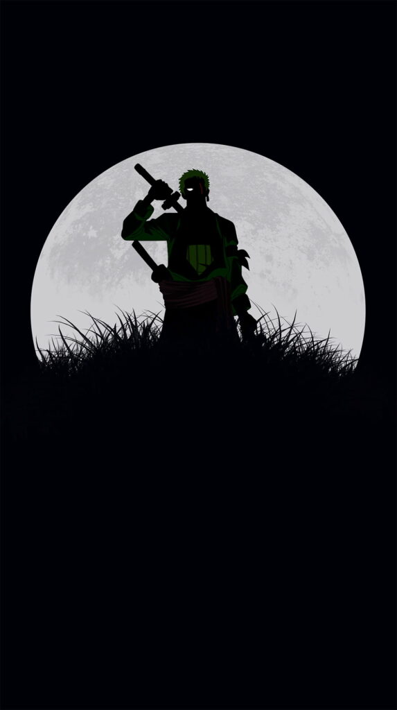 Legendary Swordsman: Zoro Unleashed in the Shadows - An Epic One Piece Anime HD Phone Wallpaper
