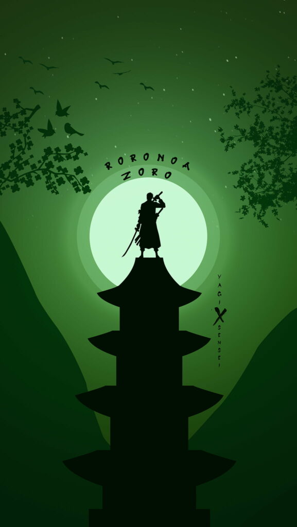 The Legendary Swordsman: Roronoa Zoro in Stunning HD - An Enigmatic One Piece Anime Wallpaper