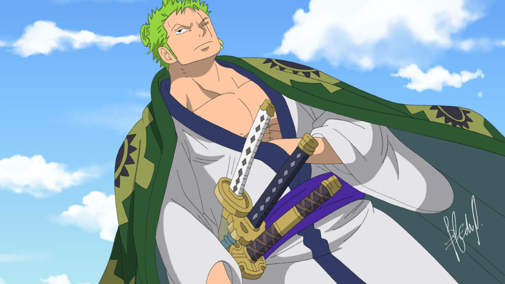 Rise Above the Clouds: A Mesmerizing 4K Zoro Wallpaper