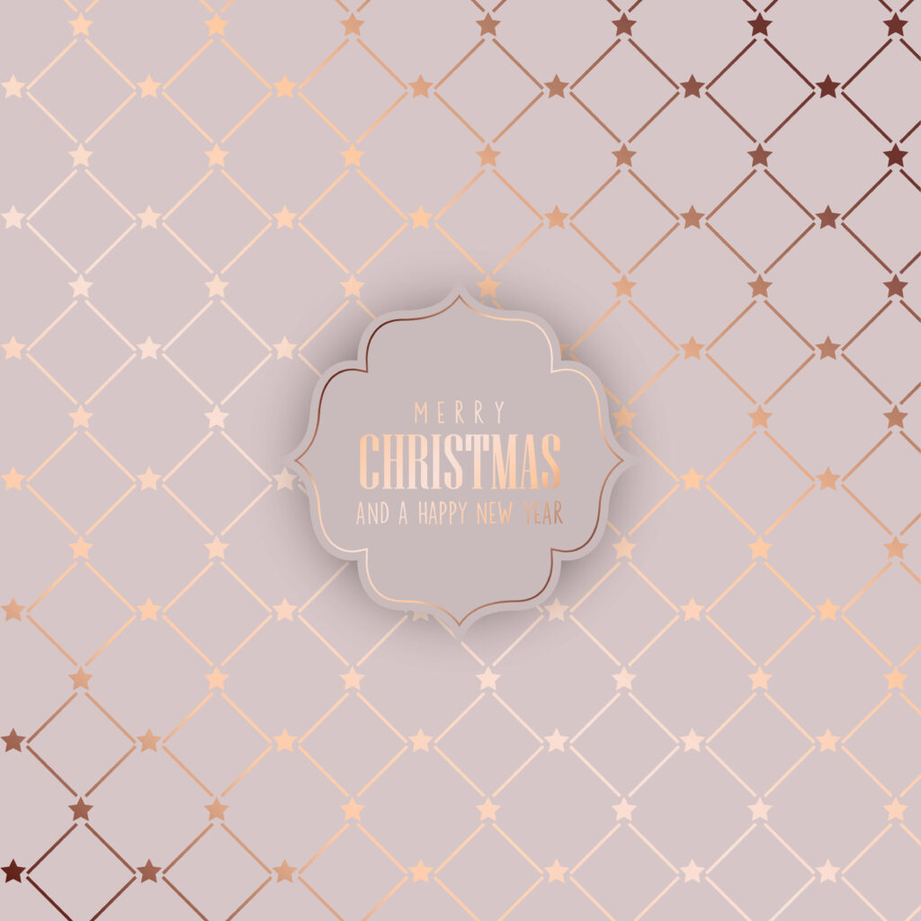 Elegant Rose Gold Geometric Wallpaper for Christmas & New Year