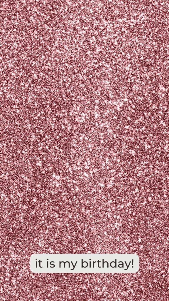 Rose Gold Glitter Birthday Wallpaper - Festive & Cheerful Background