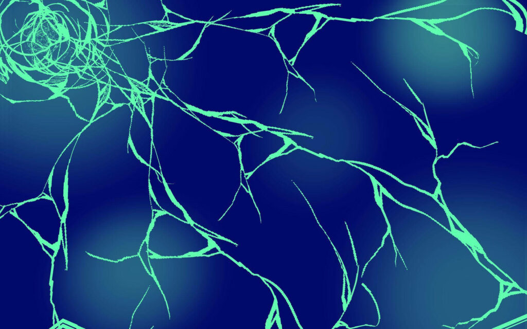 Rose-Inspired Cracks: A Unique Green Wallpaper on a Cracked Computer Screen