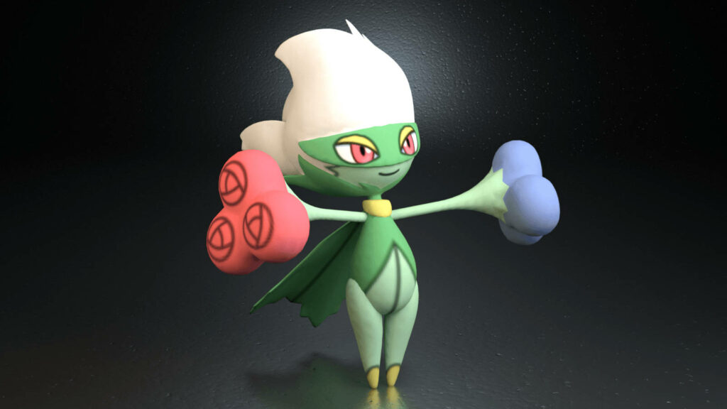 Dynamic 3D Roserade Wallpaper - Pokémon Character Design