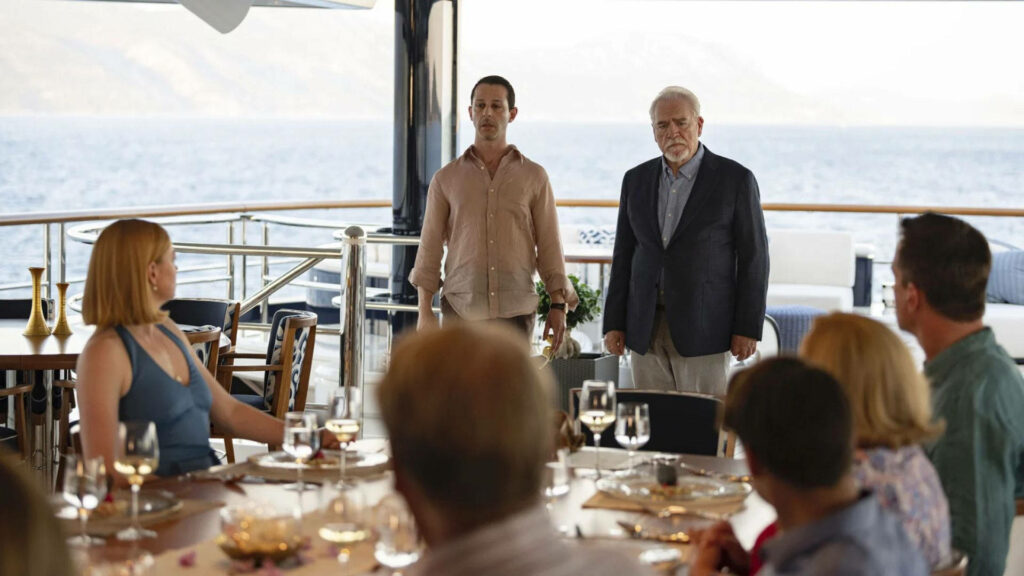 Roy Family Wallpaper: Intense Power Dynamics on a Luxurious Yacht