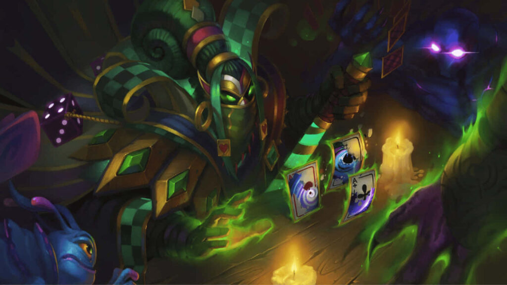 Rubick, the Spellbinding Magician: Unleashing Enchantments on Mystic Cards Wallpaper