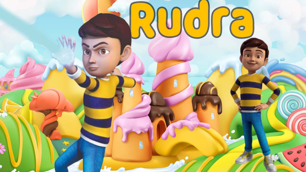 Rudra Boom Chik Chik Boom 3D CGI hero casting magic candy castle background wallpaper