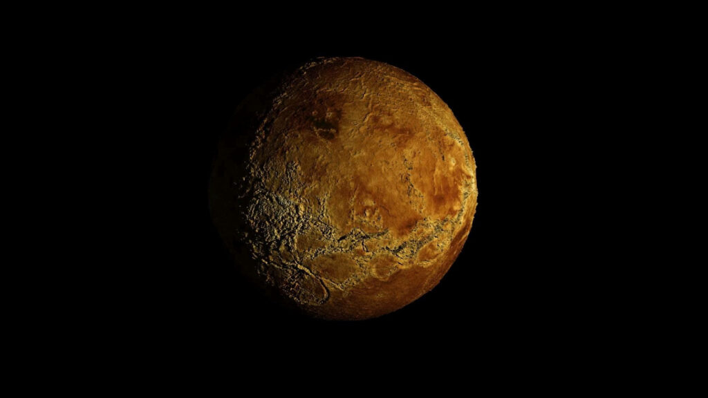 Rugged Mars Wallpaper: Textured Surface on Black Background