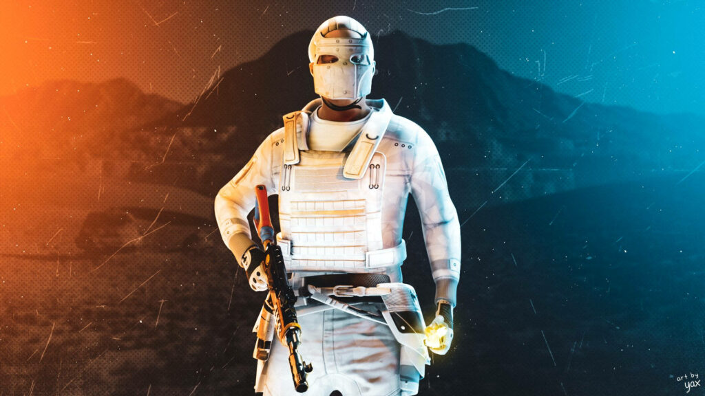 Unleashing the Wraith: A Rust Enthusiast Showcase in a Stunning White Gear Wallpaper