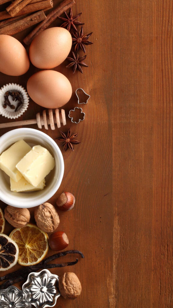 Rustic Baking Wallpaper: Cozy Culinary Vibes for Your iPhone Lock Screen