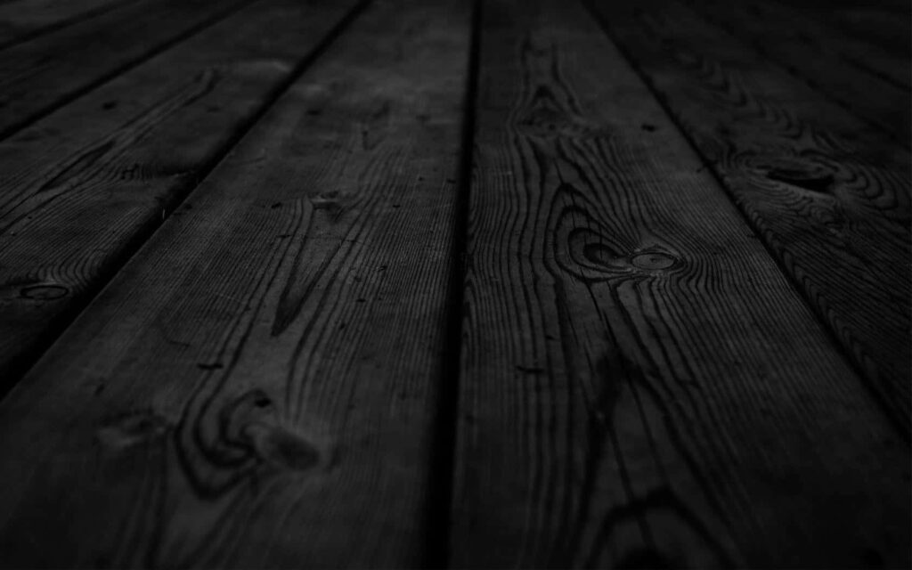 Black and White Wooden Floor Wallpaper - Rustic Grain Patterns