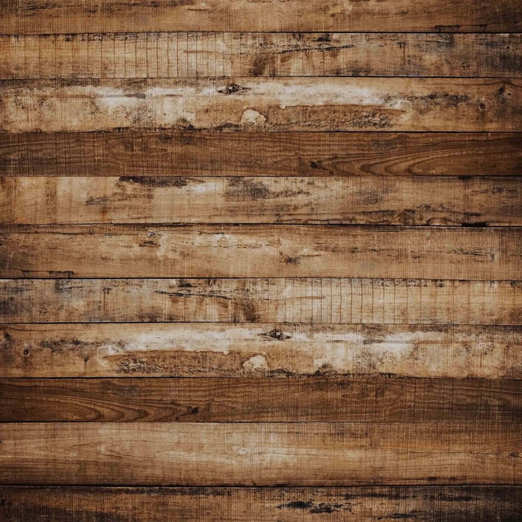 Rustic brown wood panel wallpaper with textured natural grain and warm earthy tones background