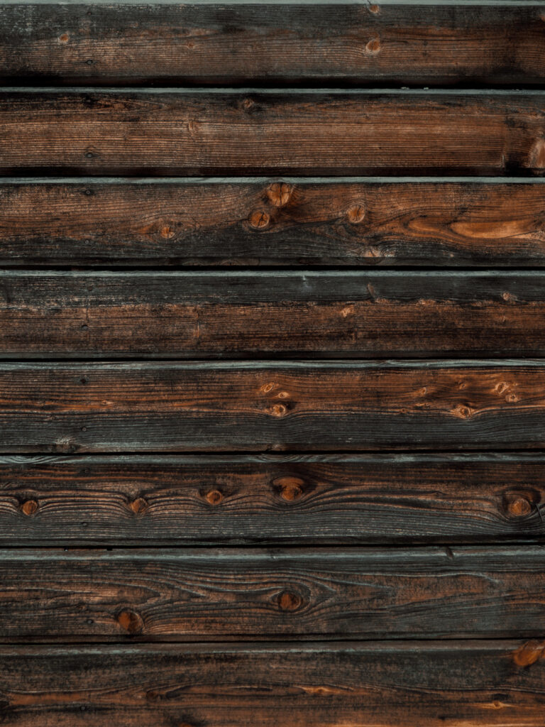 Rustic Dark Brown Wooden Plank Wallpaper with Natural Grain Texture