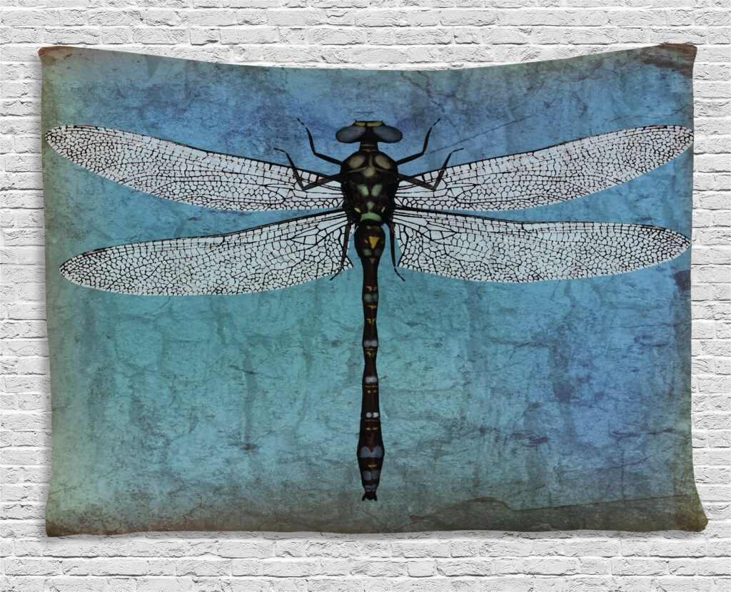 Rustic Dragonfly Wallpaper: Elegant Vintage Nature Design